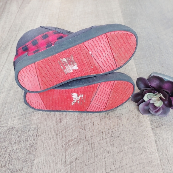 ⚡Toms Buffalo Plaid Velcro High Tops Walking - Picture 4 of 4